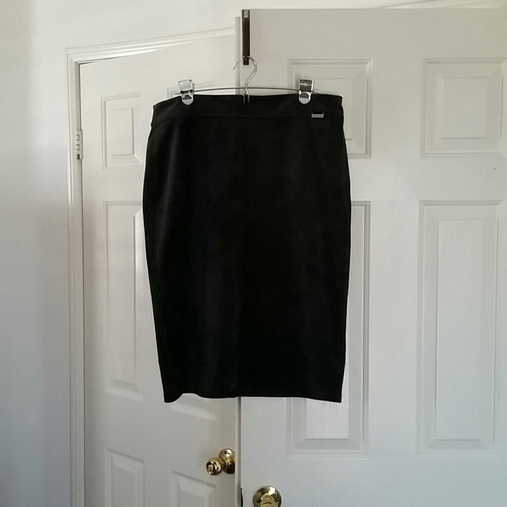 Vintage Calvin Klein faux suede skirt